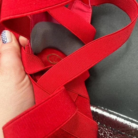 Pleaser Red Strappy Heels - Picture 4 of 7